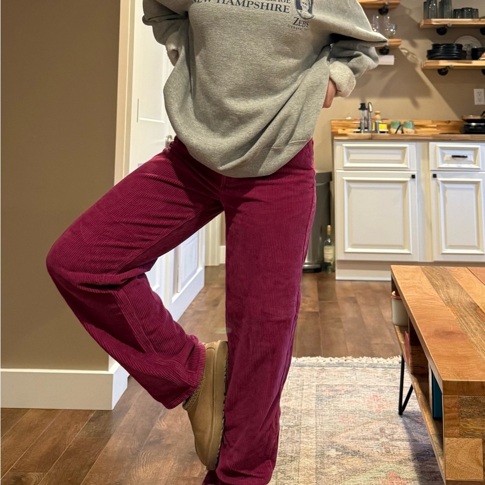 Empyre Burgundy Straight Leg Pants